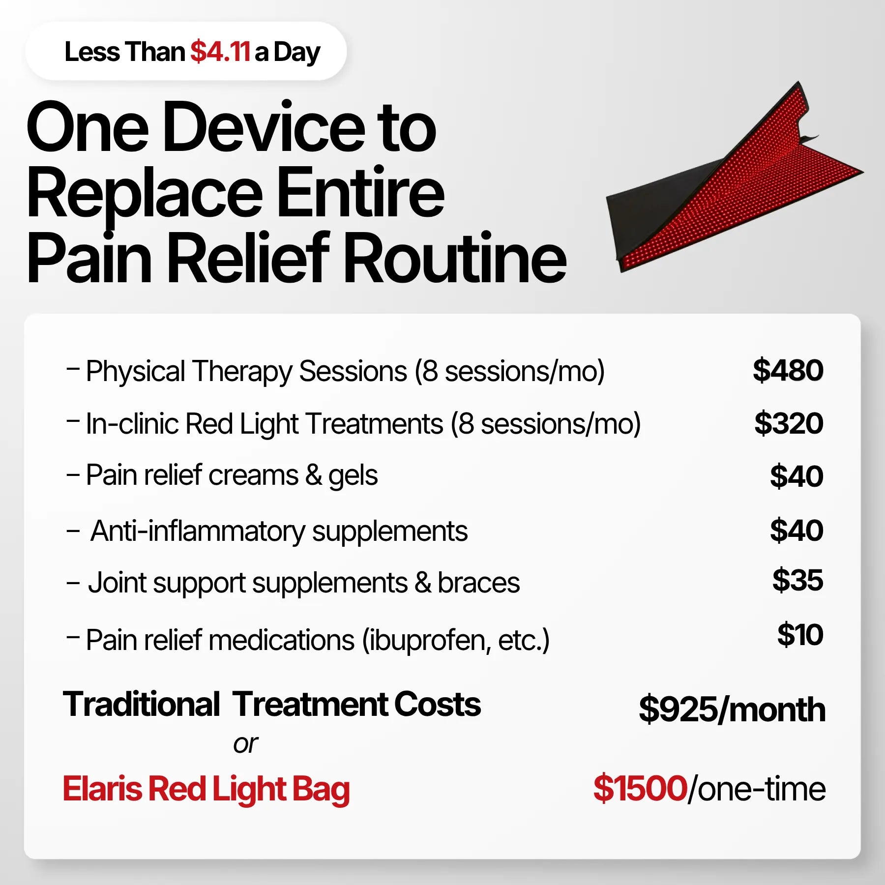 Red & Infrared Light Therapy Bag