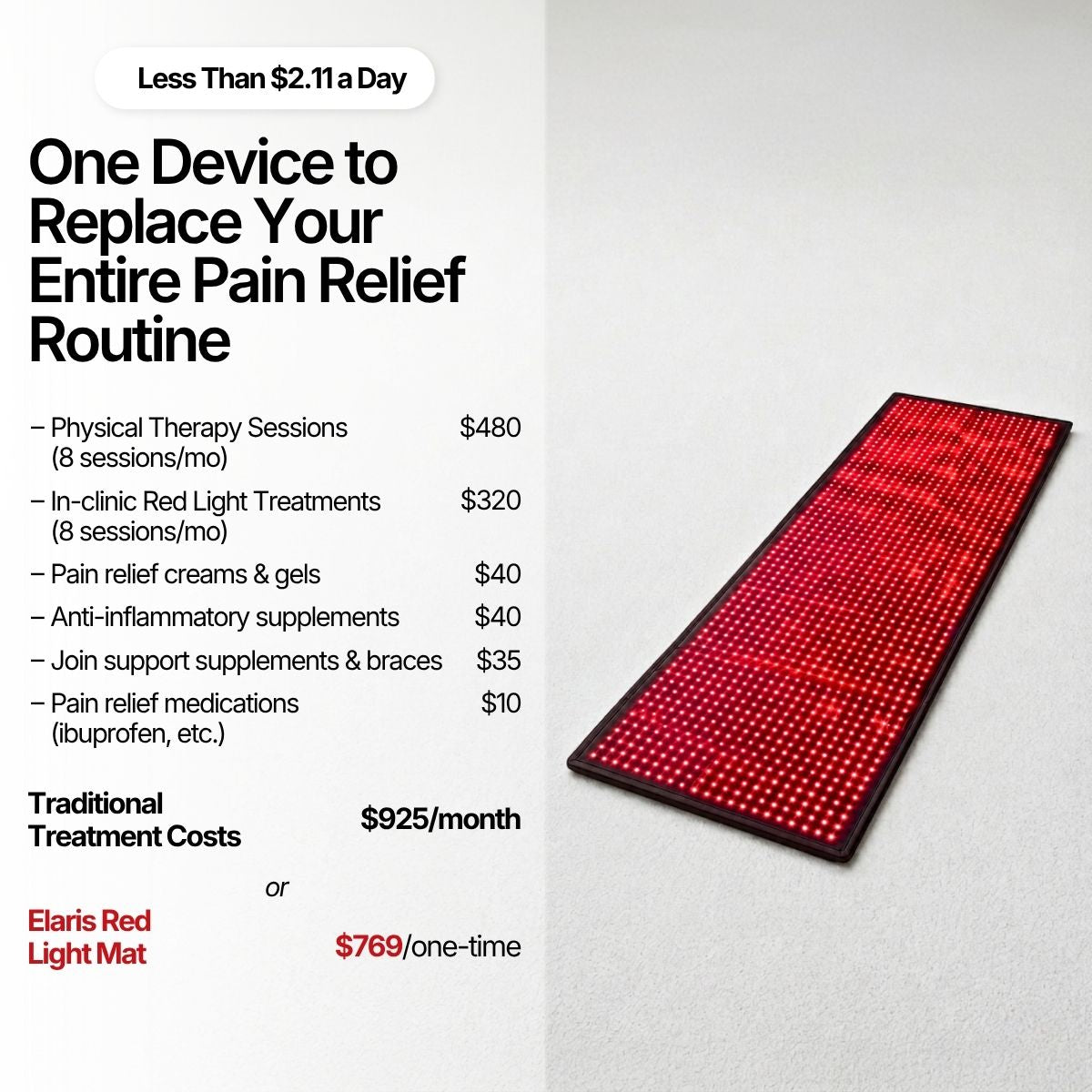 Rot- & Infrarotlicht-Therapiematte